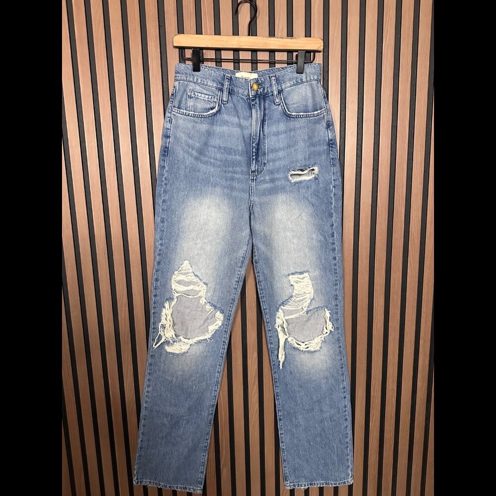 New Triarchy Jeans 28 x Long Womens Blue Slim Fit Distressed Denim